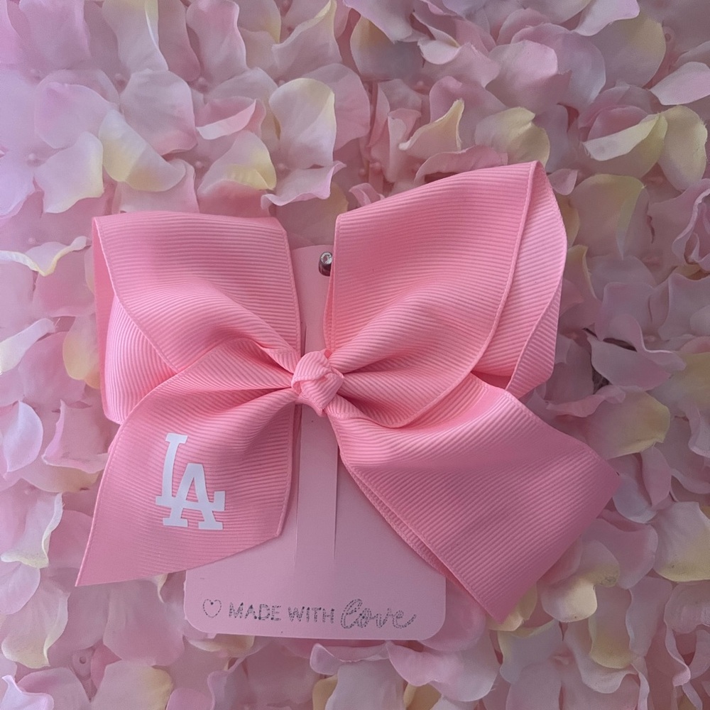 LA Logo Pink  Hair Bow